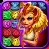 Diva Cleopatra Mystic Gems of Seduction - Match 3 Puzzle Game for Girls by Poker-Face Apps.