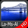 Marine: Louisiana-Mississippi-Alabama HD - GPS Map Navigator