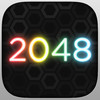 GeoMatch - 2048 experience with glowing neon particle explosions