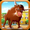 Bull Running Street : Racing against Kid Friends during Day