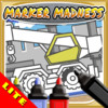 Marker Mania for Boys Lite - A Free Truck & Construction Coloring Book App