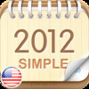 2012 US Calendar : Simple