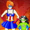 Super Mom and Her Child Dress up