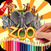 Coloring Book Zoo Animals