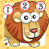 Savannah counting game for children: Learn to count the numbers 1-10 with safari animals