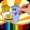 Coloring Book Funny Food