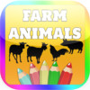 Coloring Book Pages Farm Animals Sheet for Children