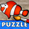 Ocean - Color Your Puzzle and Paint the Sea Fish Drawings - Coloring, Drawing and Painting Games for Kids - Lite