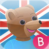 Learn English with Little Brown Bear : a kids app with educational games, songs and activities to learn first English words.