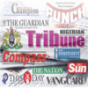 Nigeria Newspapers (Vanguard,Punch and Tribune)